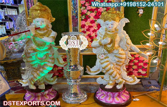 Decorated FRP Radha Krishna Statue Manufacturer