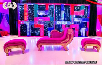 Classy DJ Night Stage Sofa Set For Bride Groom