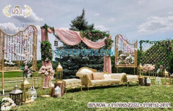 Outdoor Indian Wedding  Nikah Stage Decoration