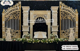Indo Western Wedding Reception Stage Setup