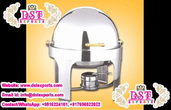 ROUND FULL ROLL TOP CHAFING DISHS