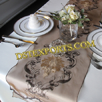GOLDEN EMBRODRIED TABLE RUNNERS