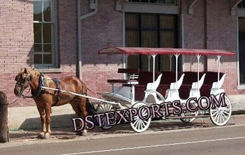 LONG TOURING HORSE DRAWN CARRIAGE