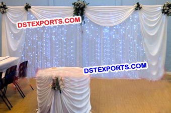Wedding Stage Elegant Lighted Backdrop