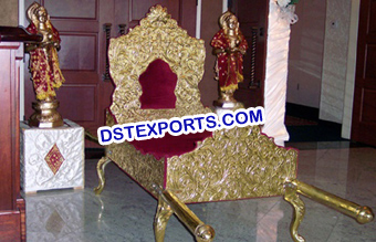 Indian Wedding Gold Metal Palki/Doli