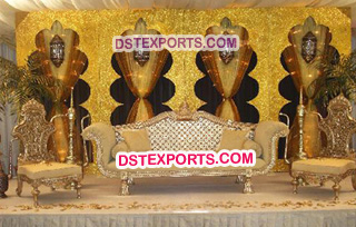 Latest Asian Wedding Gold Furniture