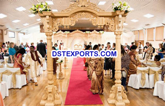 Wedding Heavy Carving Wooden Welcome Gate