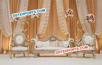 Royal Carved Wedding Sofa Set