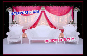 Wedding White Elegant Sofa Set