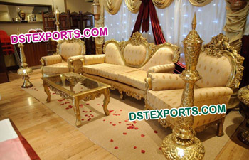 Muslim Indian Wedding Gold Love Sofa
