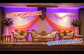 Indian Wedding Stage Sofa Set and Chairs