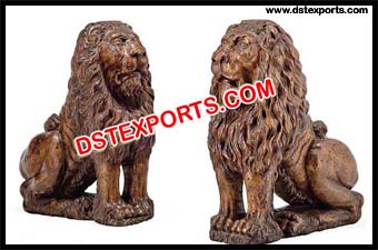 Fiber Animal Lion Statue