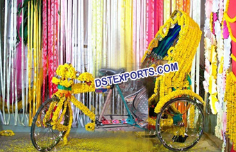 Entry of Bride n Groom on Rickshaw