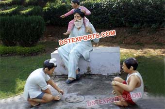 Punjabi Village Fiber Statues Theem