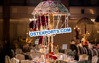 Wedding Table Decoration Embroidered Umbrella