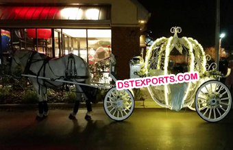 Lighted Princess Wedding Horse Carriage
