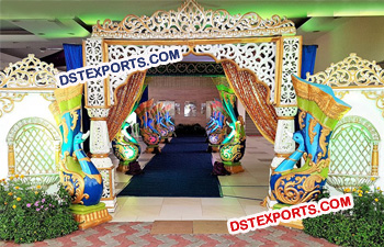 Peacock Theme Wedding Welcome Gate