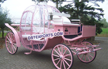 Pinkish Wedding Cinderella Carriage For Wedding