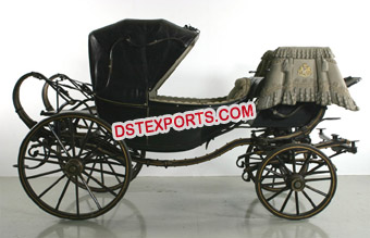 Royal Black Horse Drawn Buggy Carriage