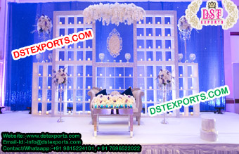 South Indian Wedding Stage Candle Back Wall
