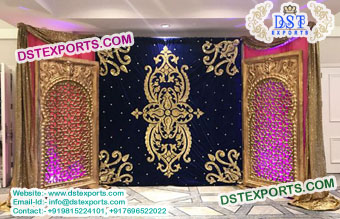 Royal Indian Wedding Stage BackDrop Curtains