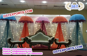 Colorful Umbrellas For Wedding Stage Decor