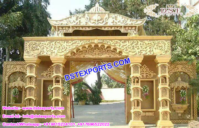 Haveli Look Wedding Welcome Gate Setup