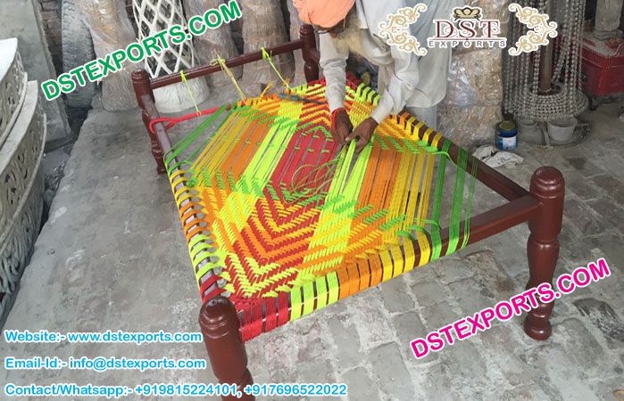 Traditional Punjabi Handmade Manja Charpaye