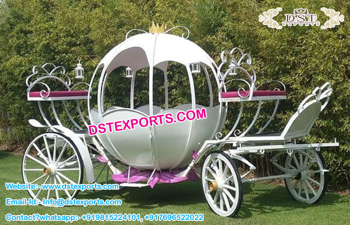 Exclusive Wedding White Cinderella Carriage