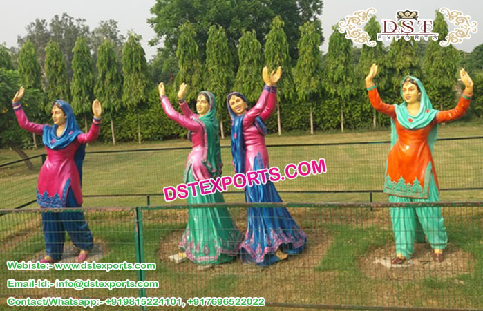 Punjabi Folk Culture Singing Fiber Statue