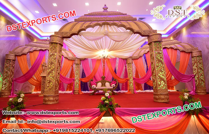 Indian Wedding Ceremonial Temple Mandap Set