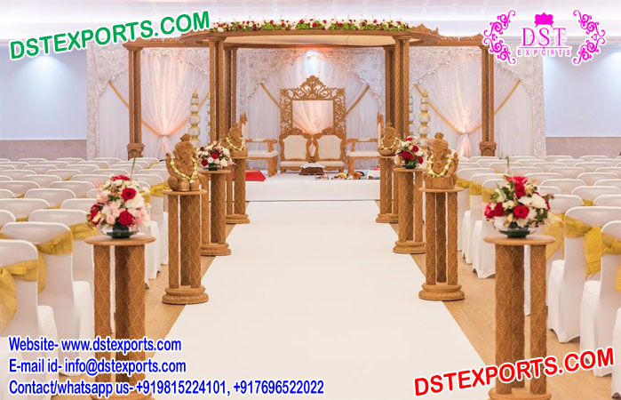 Shahi Wooden Wedding Puja Mandapam