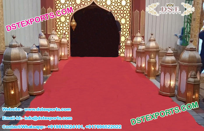 Wedding Walkway Moroccan Lamps Decor