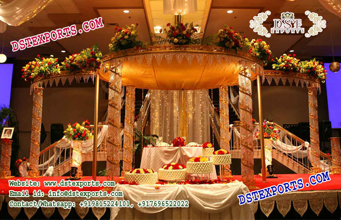 Charming Wedding Crystal Mandap USA