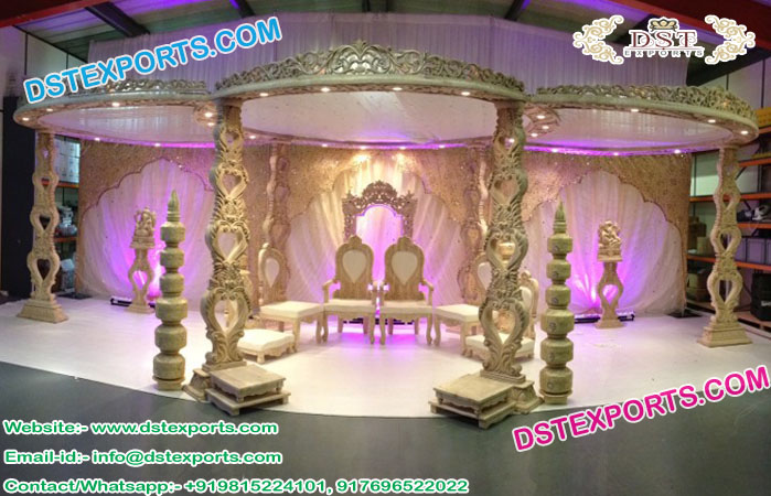 Amazing Wedding Wooden Rohini Mandap