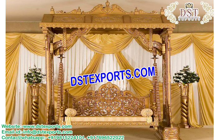 Indian Wedding Gold Stage Swings