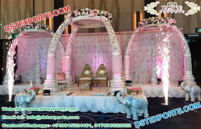 Ancient Tusk Pillars Wedding Mandap