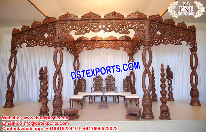 Antique Wooden Handcraft Wedding Mandap