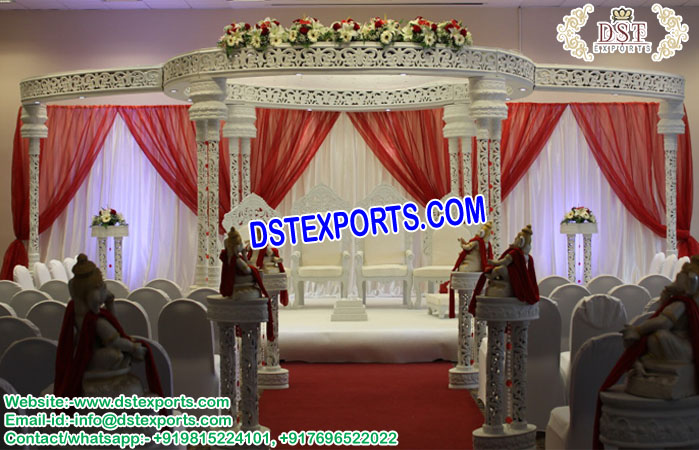 Twin Pillar Wedding Mandap UK