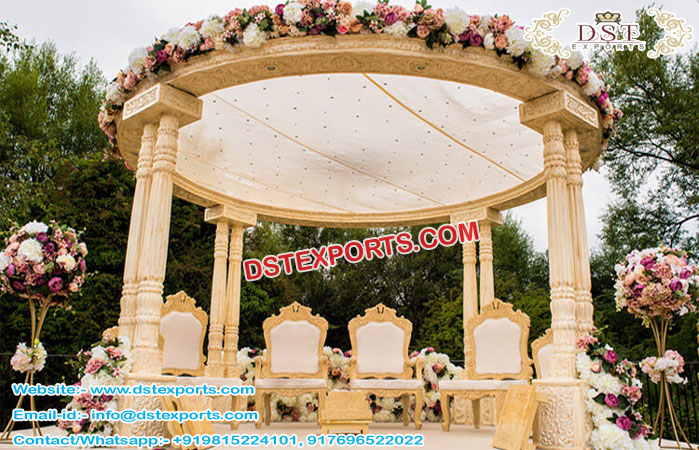 Gorgeous Twin Pillar Marriage Mandap