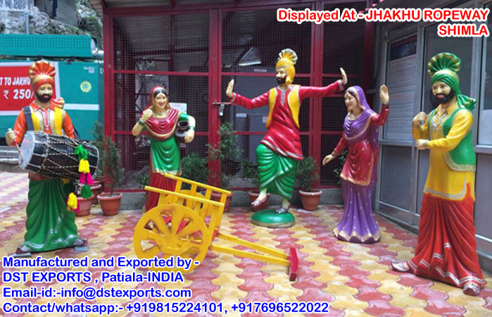 Punjabi Fiber Statues for Sale