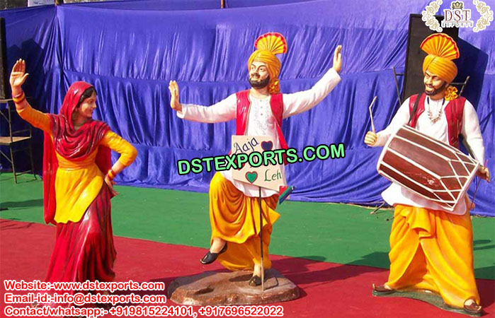 Punjabi Wedding Bhangra Fiber Statue