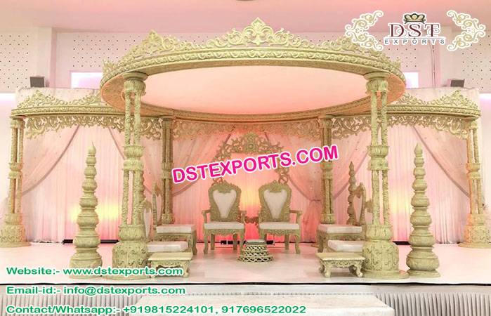 Stunning Wooden Wedding Mandap