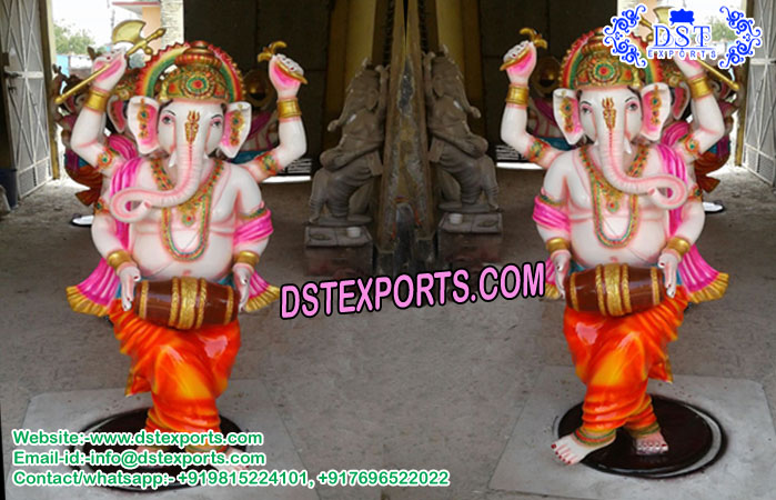 Musical Fiber Ganesha Statues