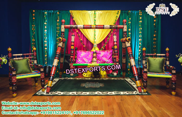 Indian Wedding Colorful Stage Swing Jhula