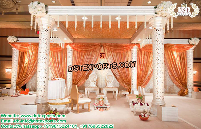 White Hindu Marriage Mandap
