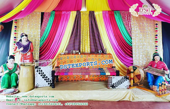 Punjabi Village Theme Stage Decoration
