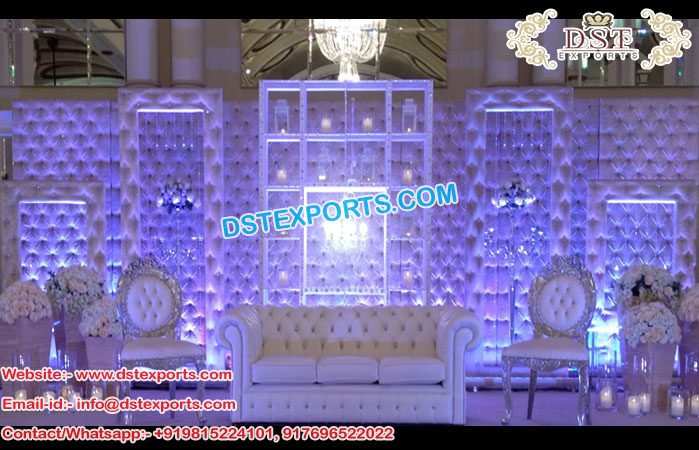 Gorgeous Wedding Leather Tufted Stage Decor