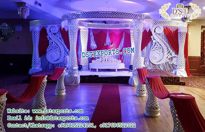 Attractive Crystal Fiber Wedding Mandap