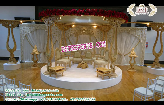 Ancient Wedding Wooden Carved Mandap